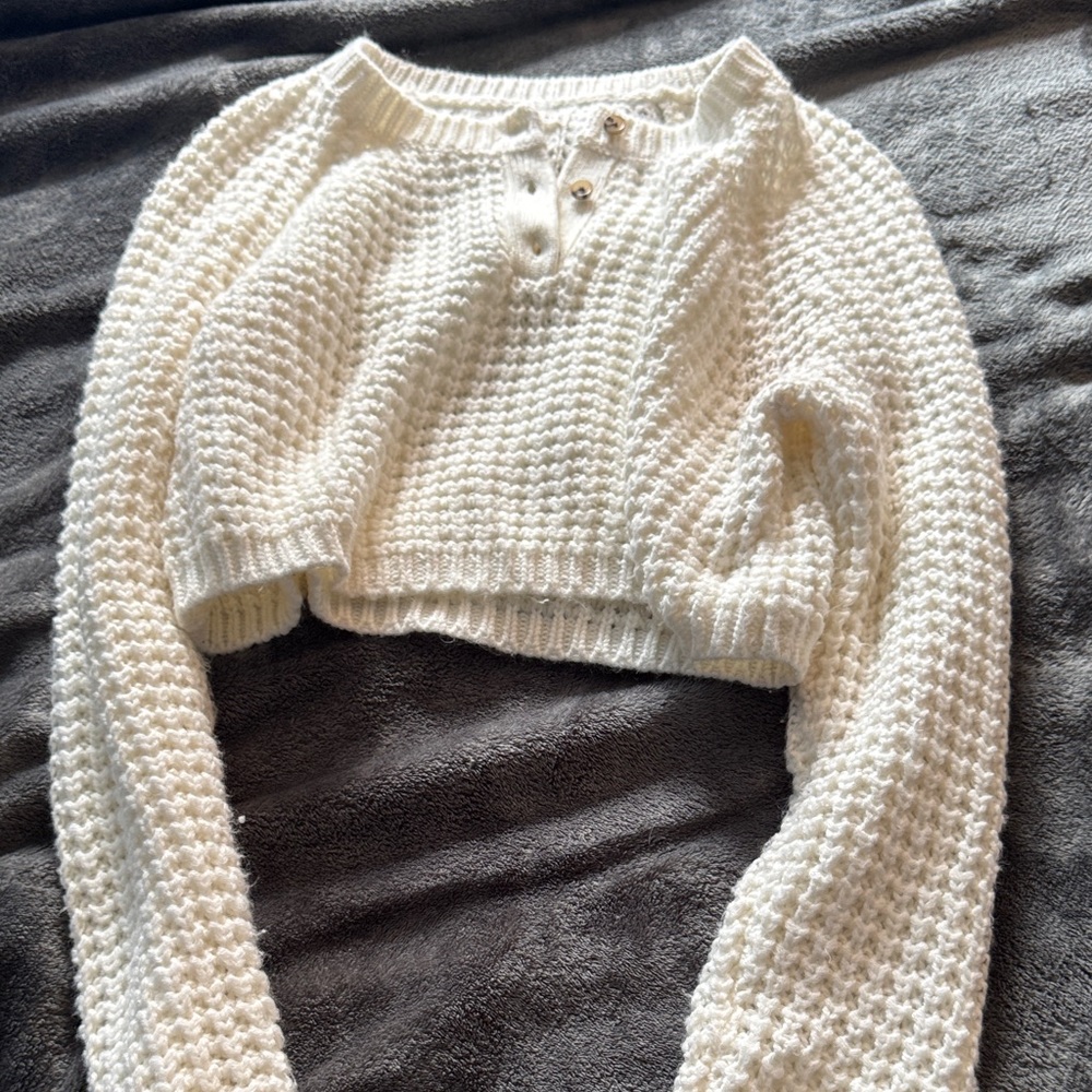 Aeropostale Cream Knit Sweater